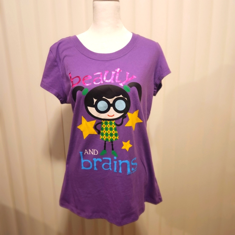 Stupid Factory Beauty and Brains Shirt